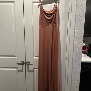 Birdy Grey Ash Crepe Desert Rose Bridesmaid Dress, Size M unaltered